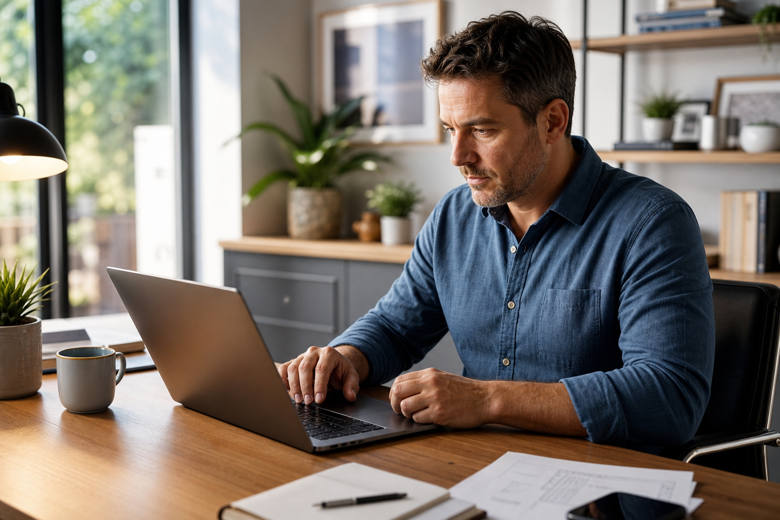 Small business owner e-filing 1099-NEC forms for contractors on a laptop